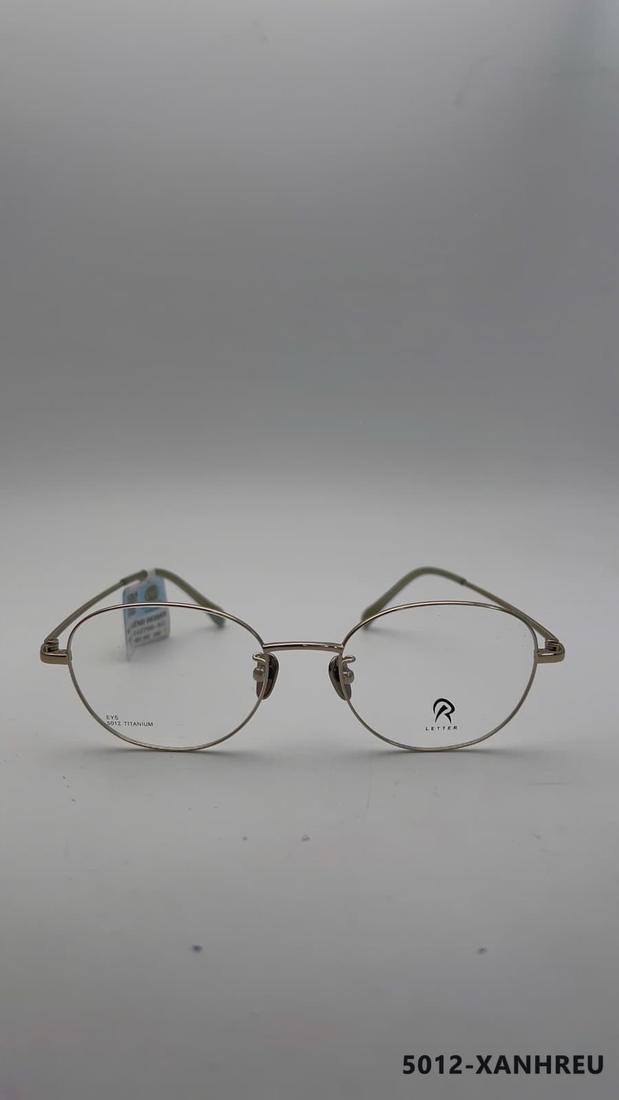 Gọng Oval Kim loại phối nhựa Xanh rêu (5012-XANHREU)