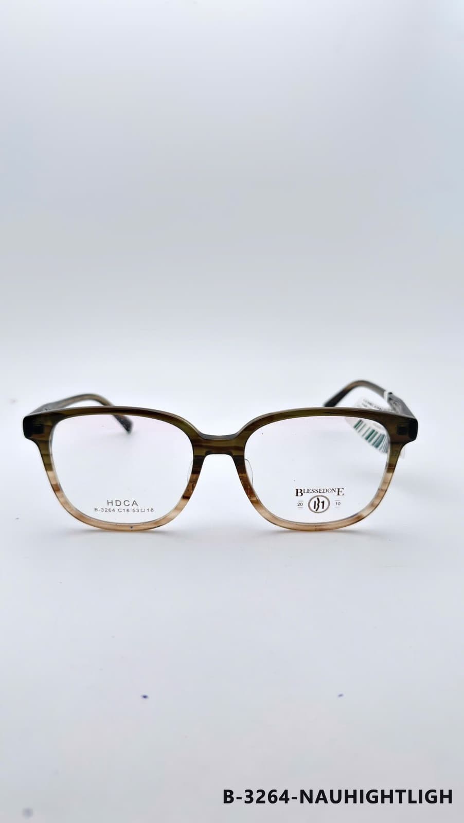 Gọng Vuông Nhựa Acetate nâu hightlight trắng (B-3264-NAUHIGHTLIGH)