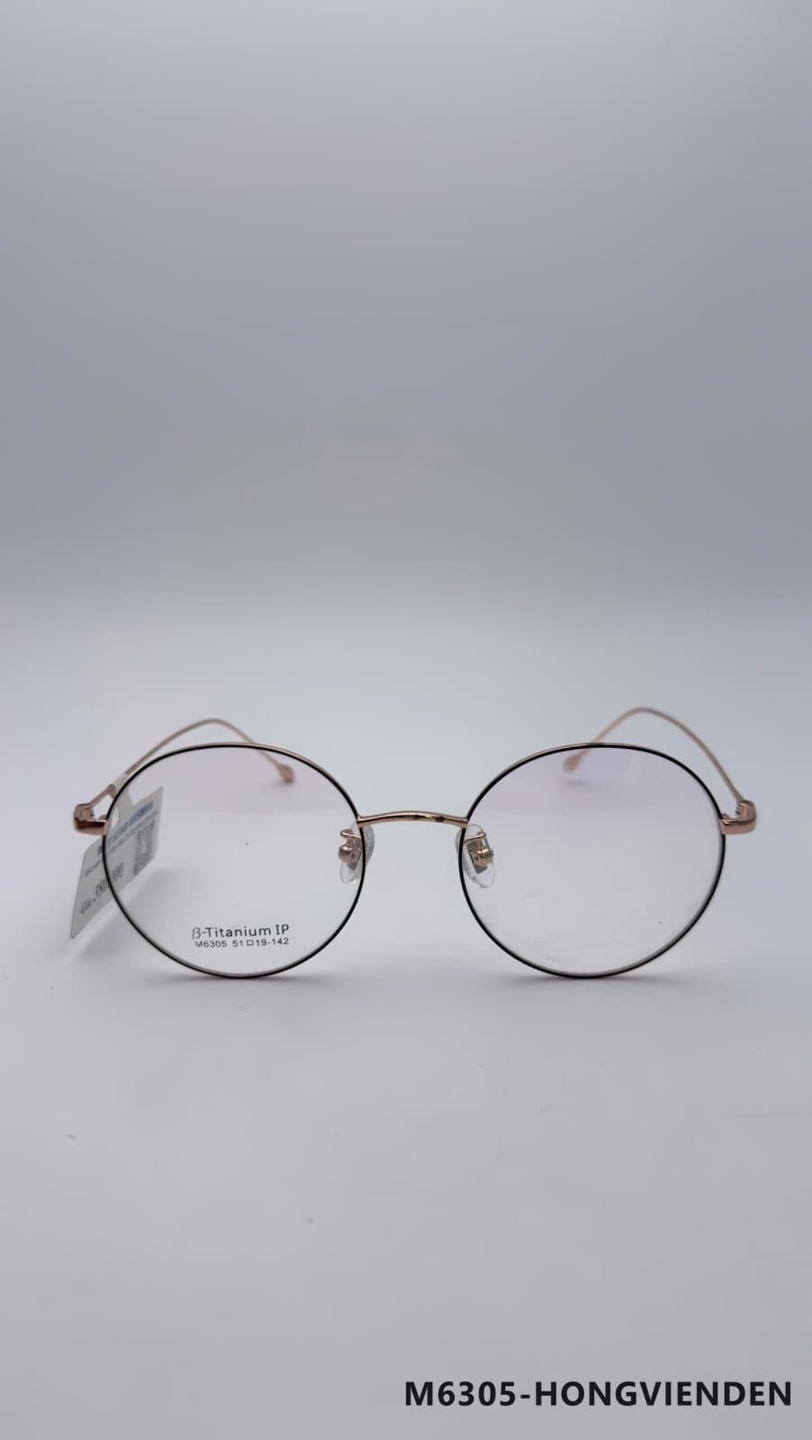 Gọng Tròn Titan Hồng Viền đen (M6305-HONGVIENDEN)