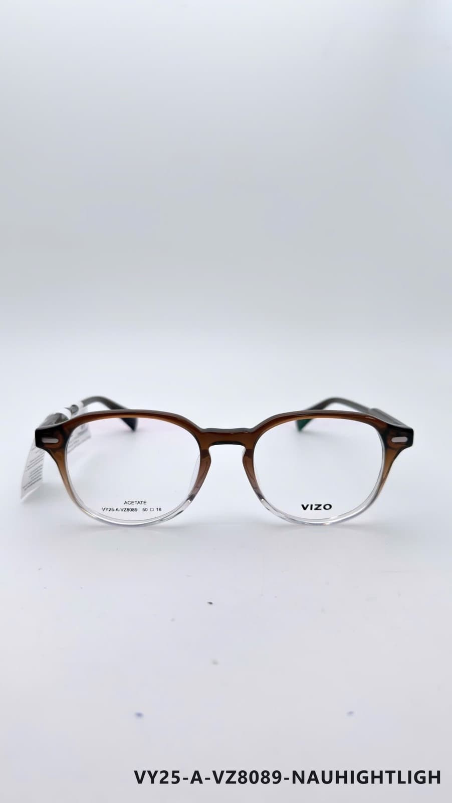 Gọng Tròn Nhựa dẻo nâu hightlight trắng (VY25-A-VZ8089-NAUHIGHTLIGH)