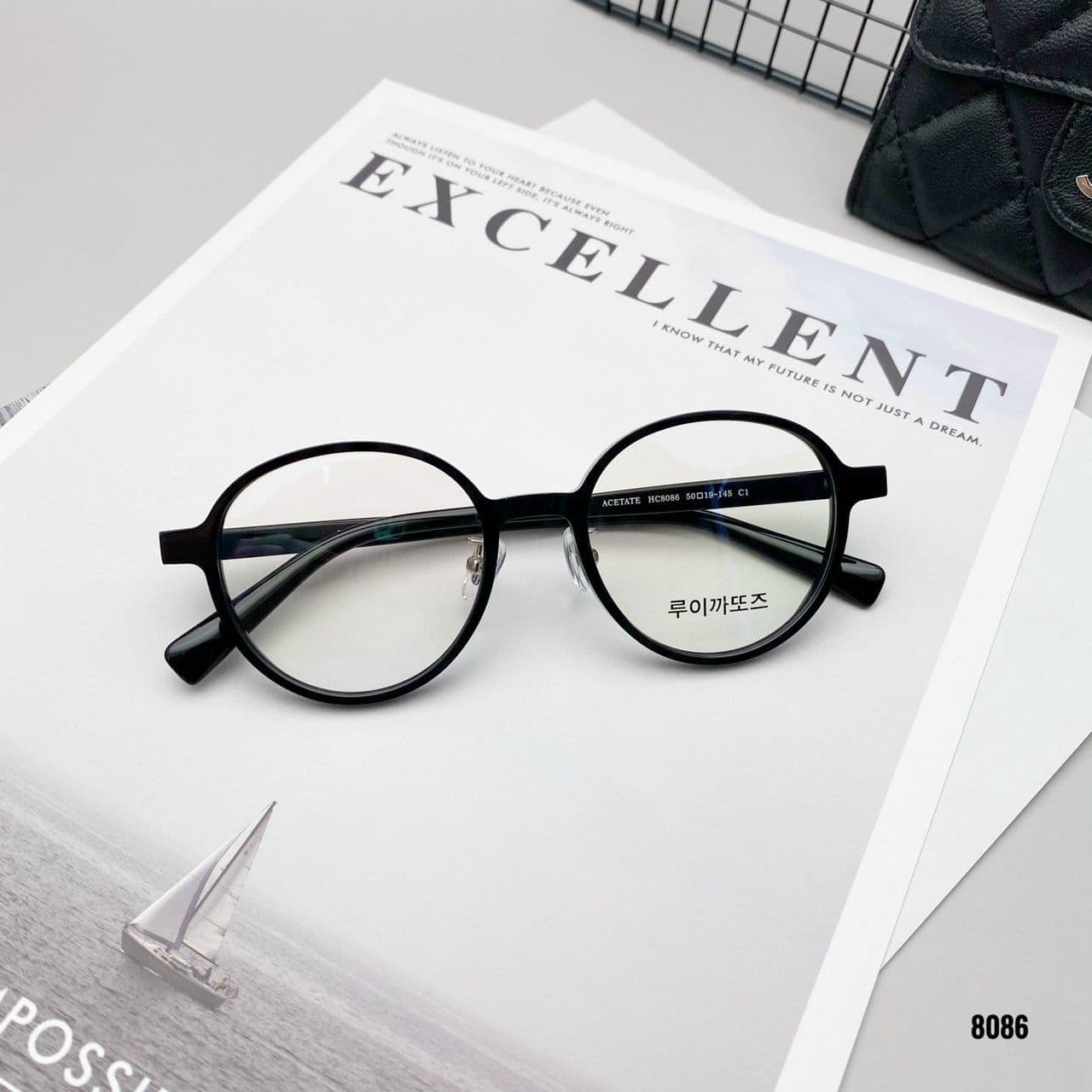GỌNG KÍNH MẮT TRÒN DESIGN. CAO CẤP ACETATE 8086
