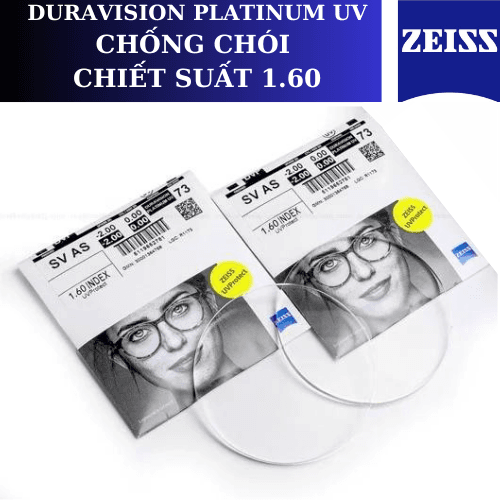 TRÒNG KÍNH MỎNG CHỐNG CHÓI DURAVISION® PLATINUM ZEISS 1.60