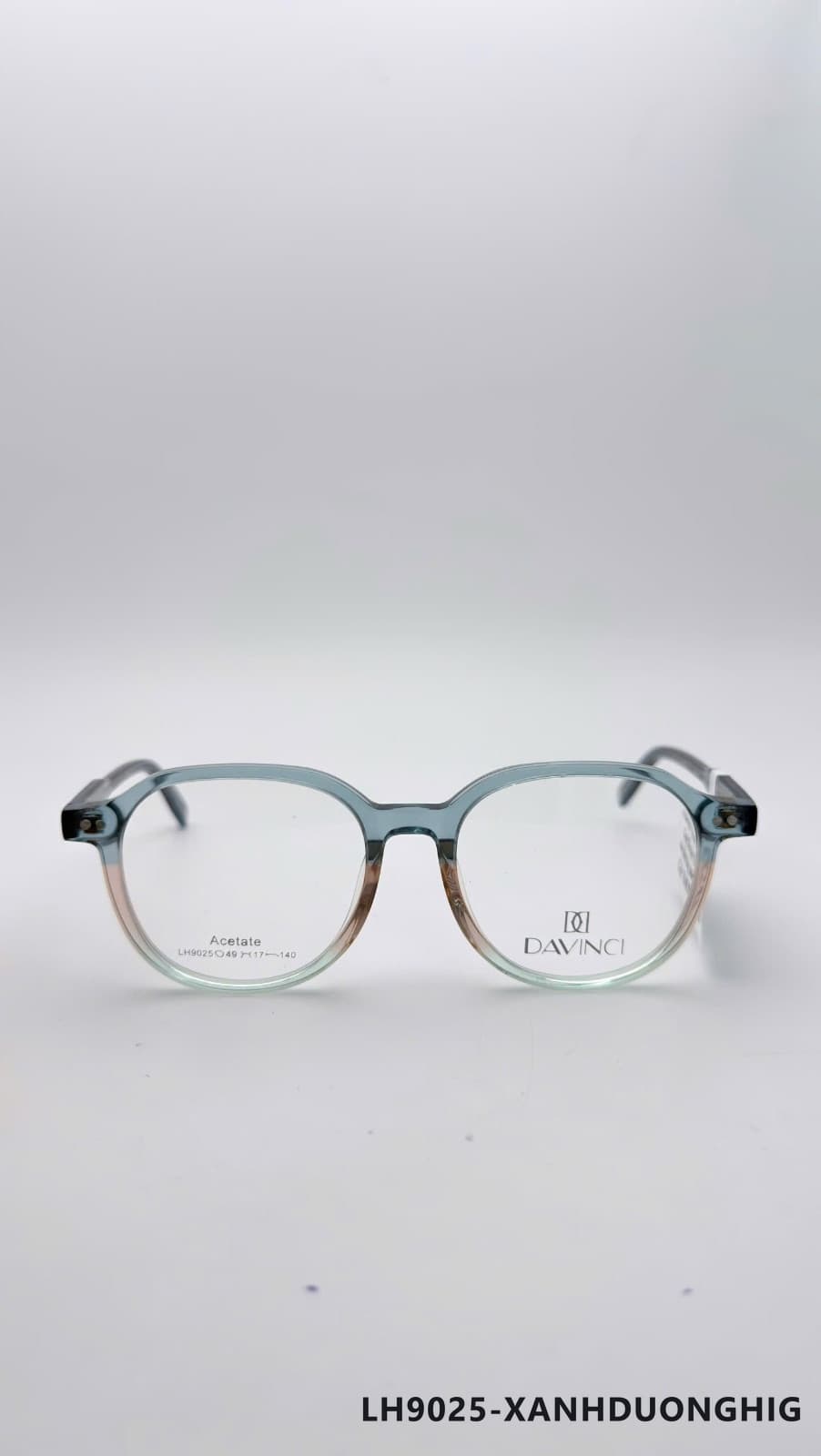 Gọng Đa giác Nhựa Acetate Xanh duong hightlight (LH9025-XANHDUONGHIG)