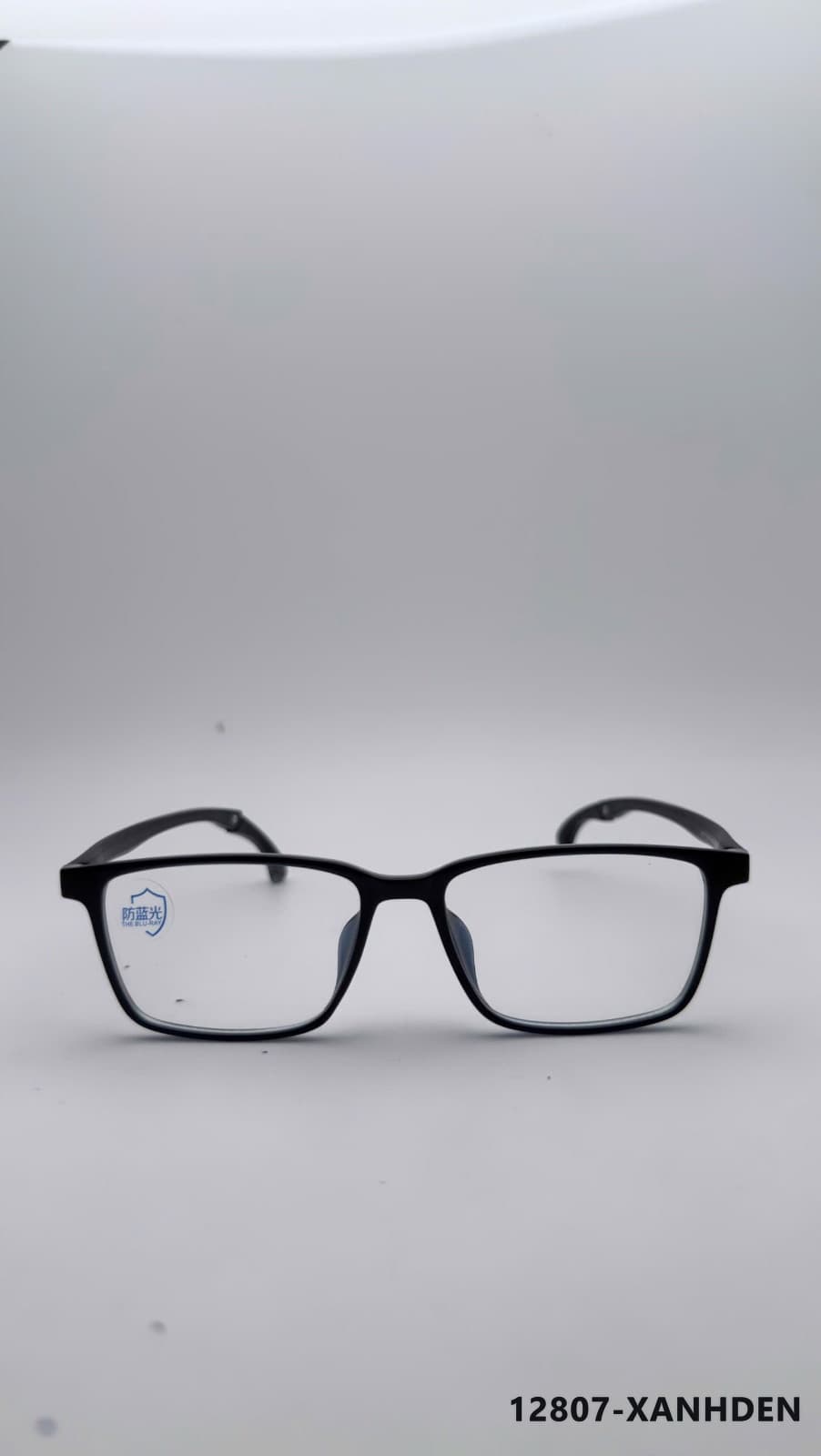 Gọng Chữ nhật Nhựa dẻo Đen (12807-XANHDEN)