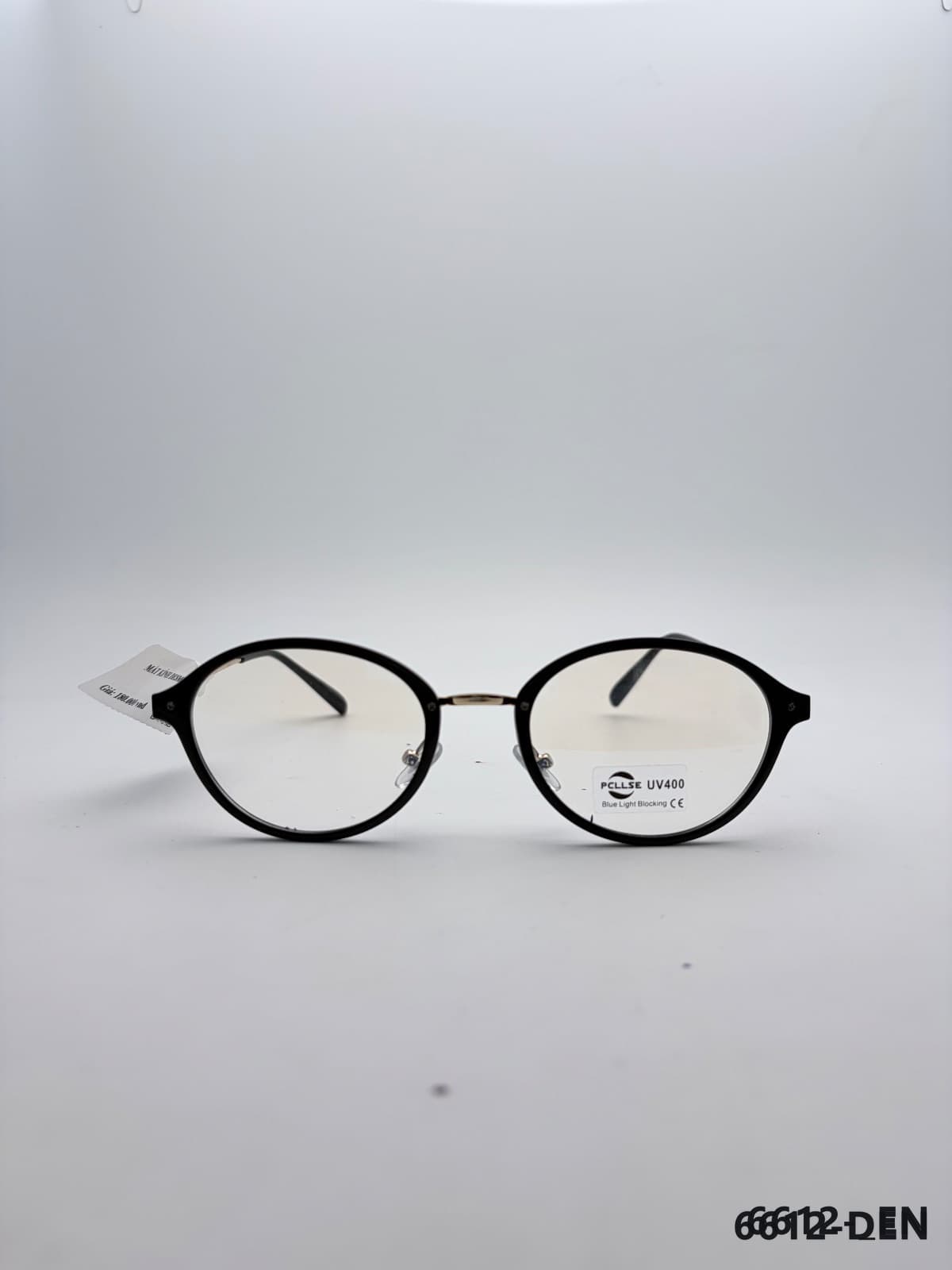 Gọng Oval Kim loại phối nhựa Đen (6612-DEN)