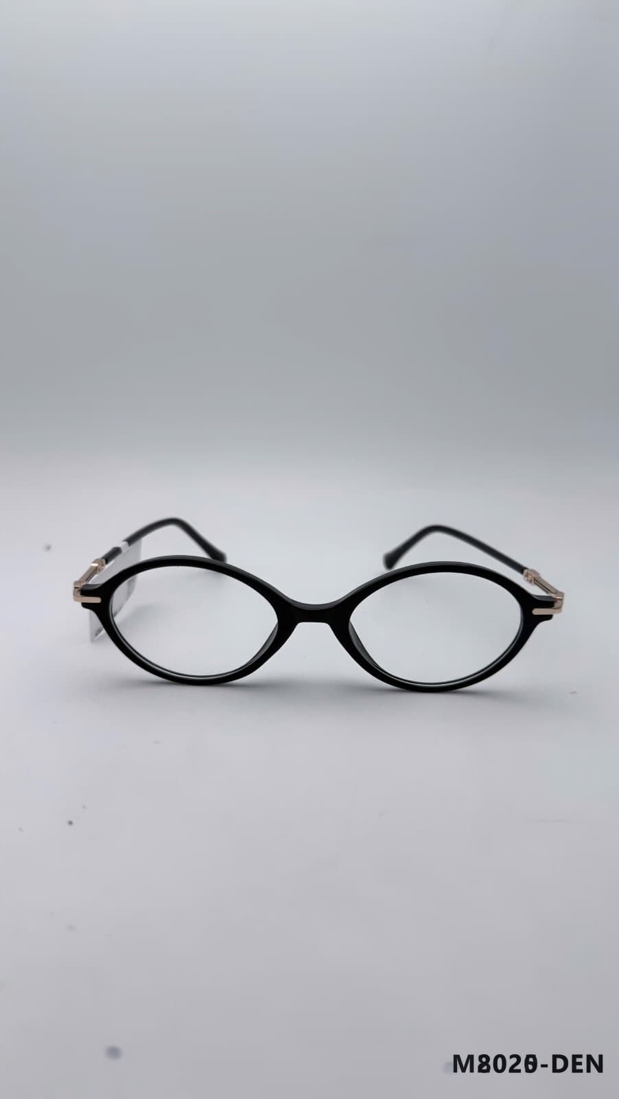 Gọng Oval Nhựa dẻo Đen (8025-DEN)