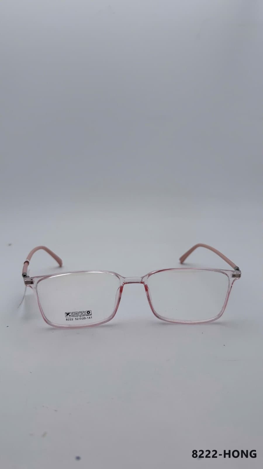 Gọng Chữ nhật Nhựa dẻo Hồng (8222-HONG)