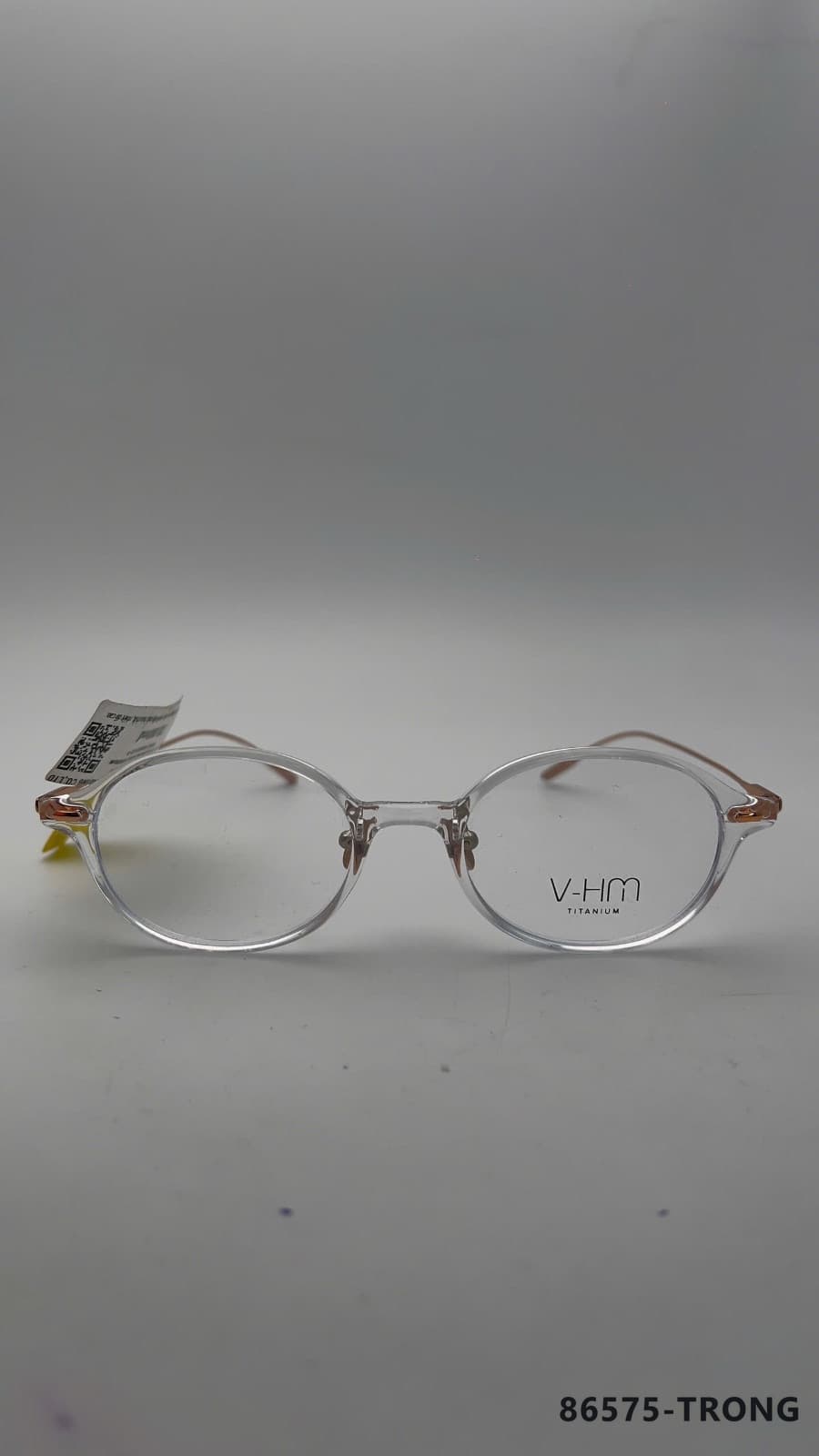 Gọng Oval Kim loại phối nhựa Trong suốt (86575-TRONG)