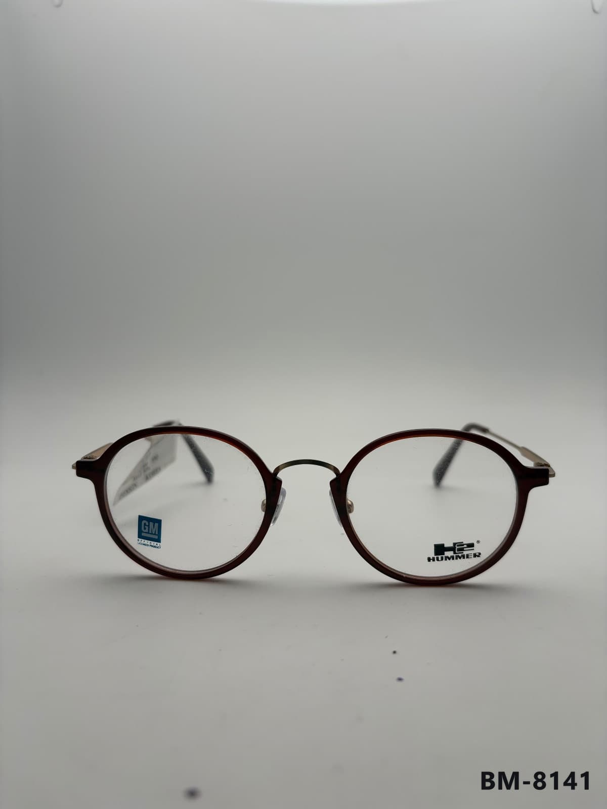 Gọng Oval Kim loại phối nhựa Nâu (BM-8141)