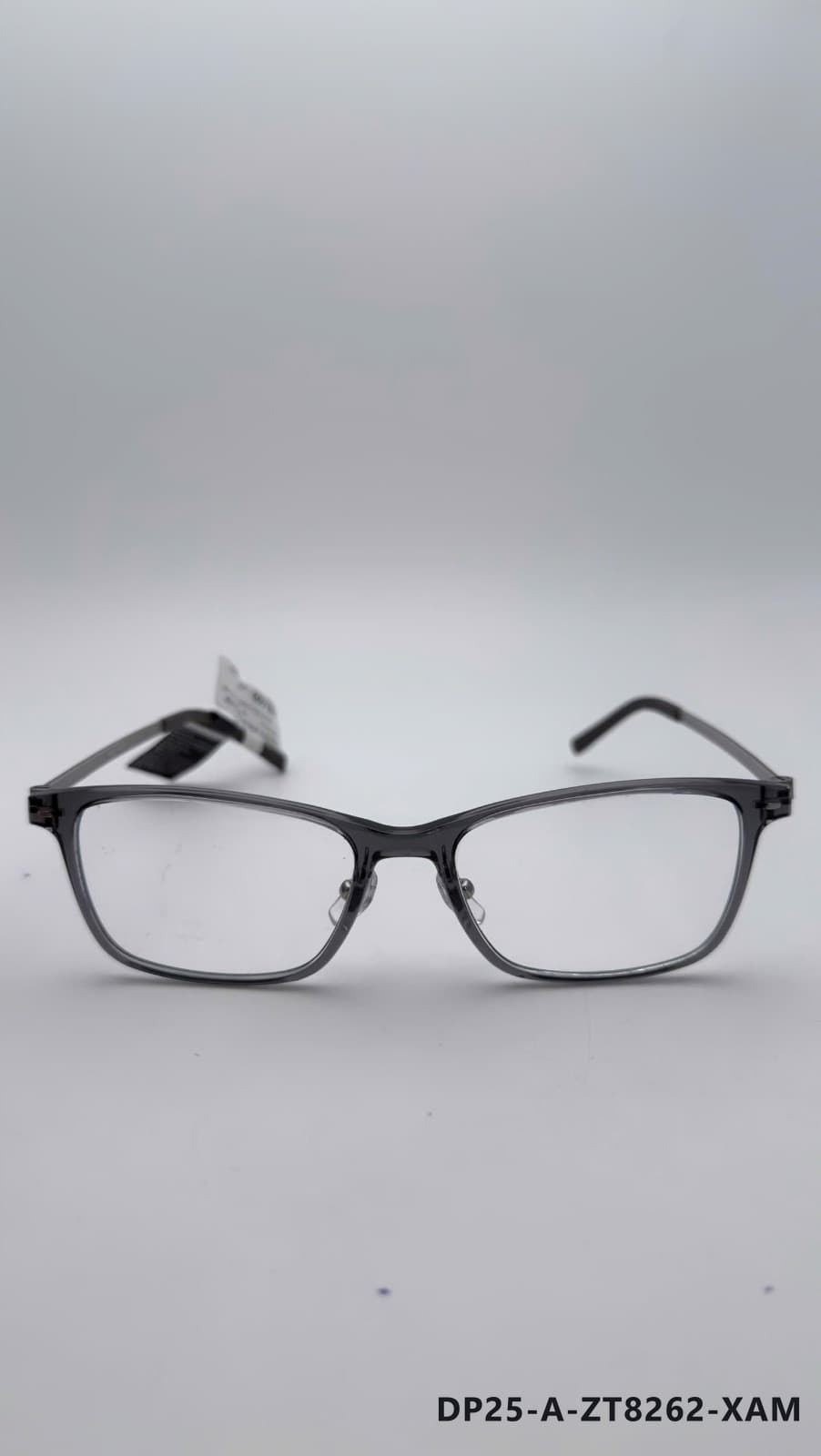 Gọng Chữ nhật Kim loại phối nhựa Xám (DP25-A-ZT8262-XAM)