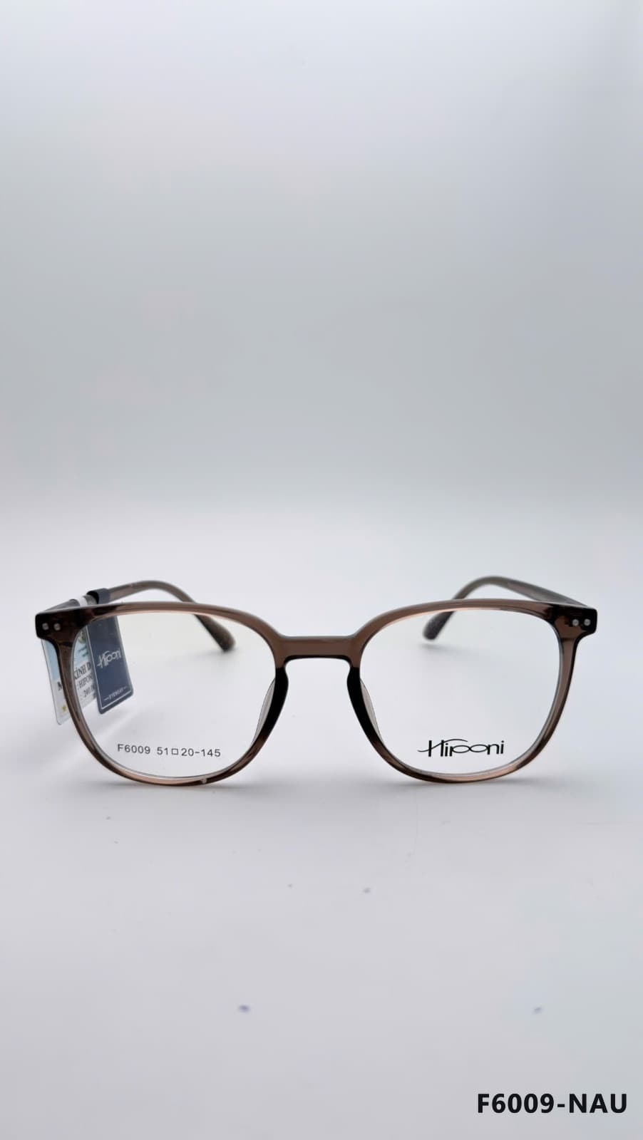 Gọng Vuông Kim loại phối nhựa Nâu (F6009-NAU)