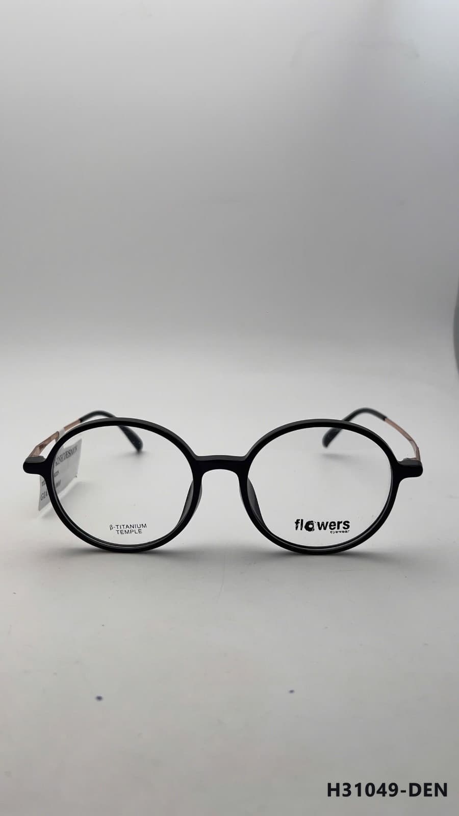 Gọng Oval Kim loại phối nhựa Đen (H31049-DEN)