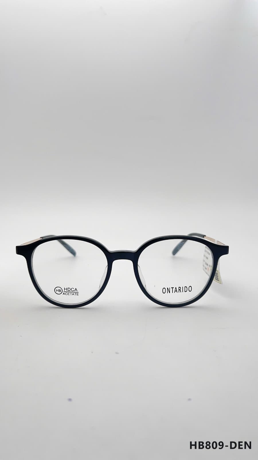 Gọng Tròn Nhựa Acetate Đen (HB809-DEN)