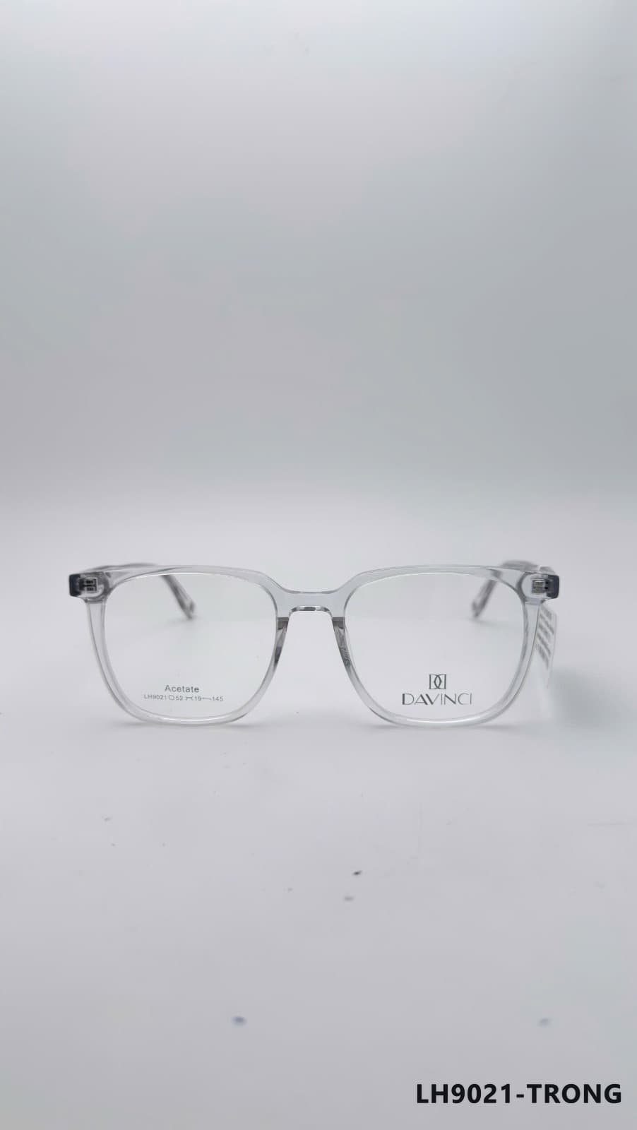 Gọng Vuông Kim loại phối nhựa Trong suốt (LH9021-TRONG)