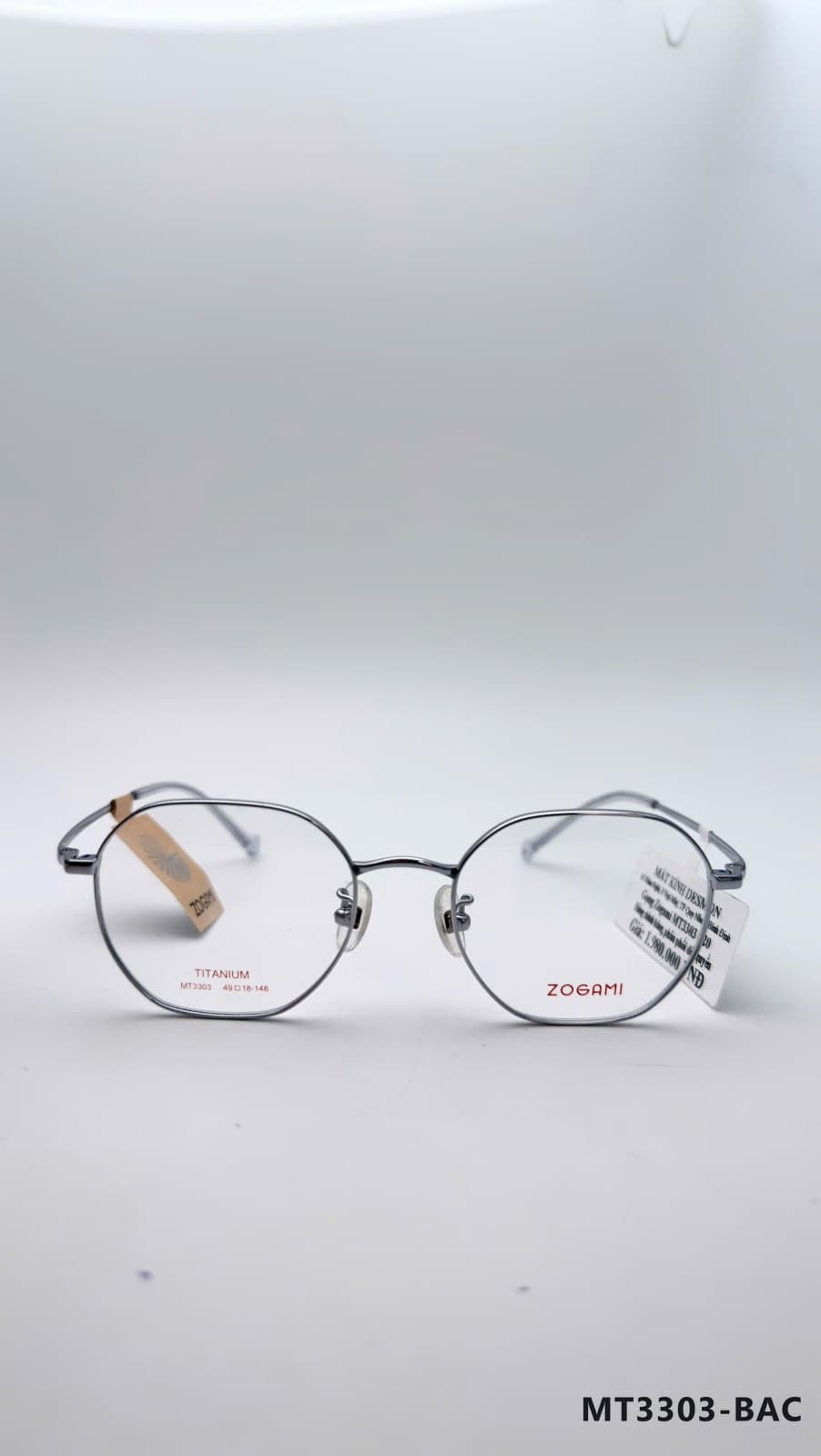 Gọng Đa giác Titan Bạc (MT3303-BAC)