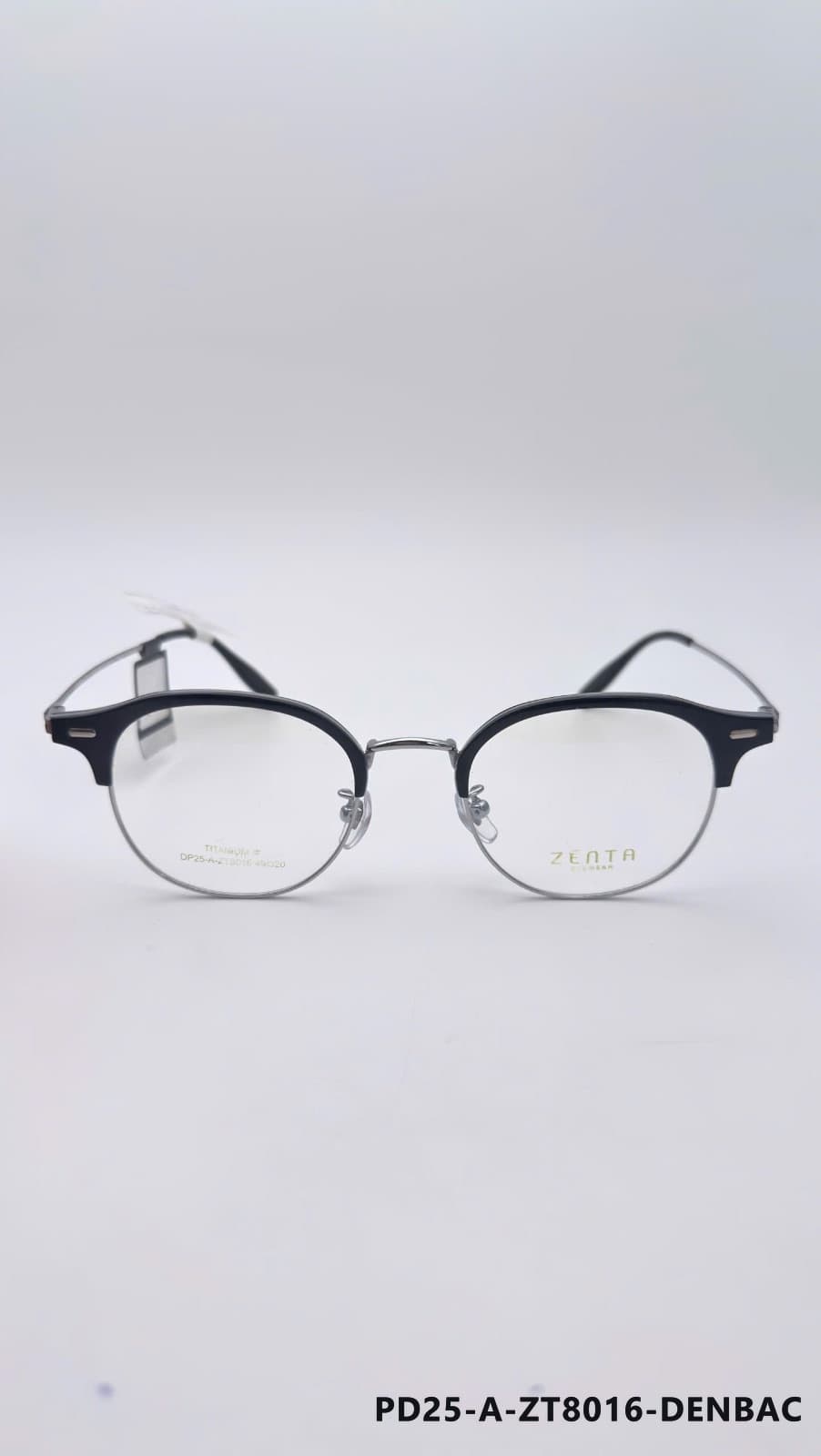 Gọng Đa giác Kim loại phối nhựa Đen bac (PD25-A-ZT8016-DENBAC)