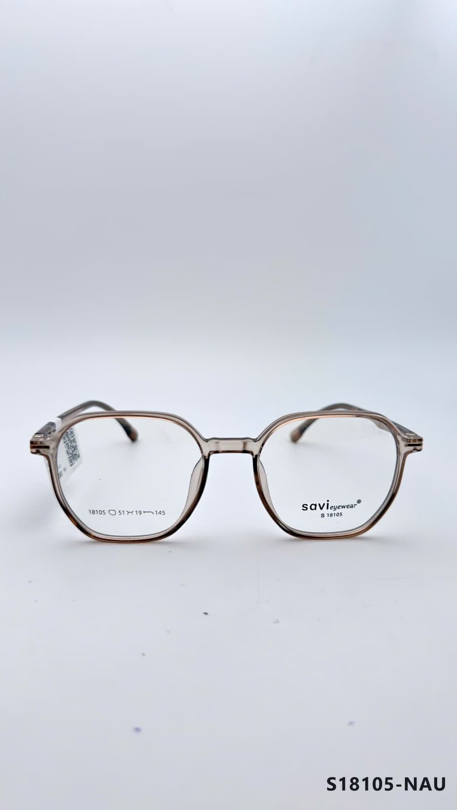 Gọng Đa giác Nhựa dẻo Nâu (S18105-NAU)