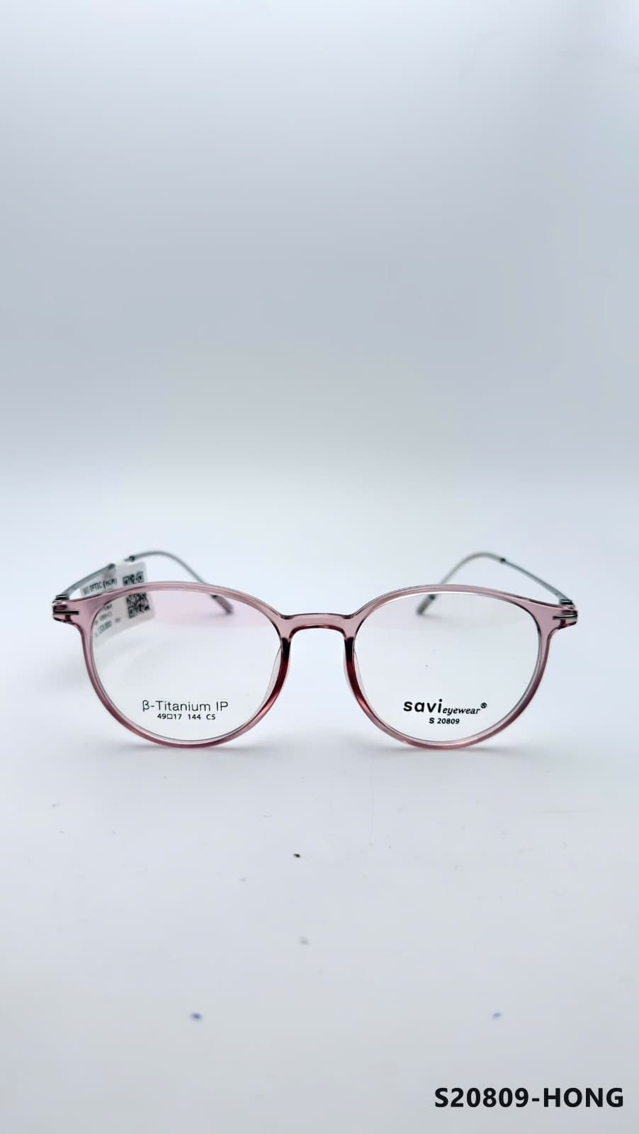 Gọng Tròn Kim loại phối nhựa Hồng (S20809-HONG)