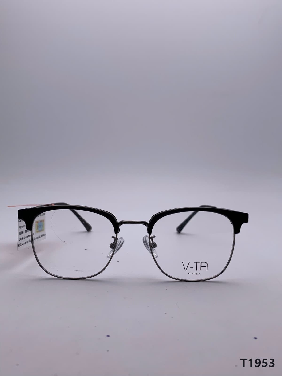 Gọng vuông kim loại đen (T1953-DEN)