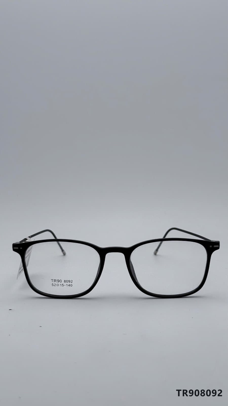 Gọng chữ nhật nhựa acetate đen (TR908092-DEN)