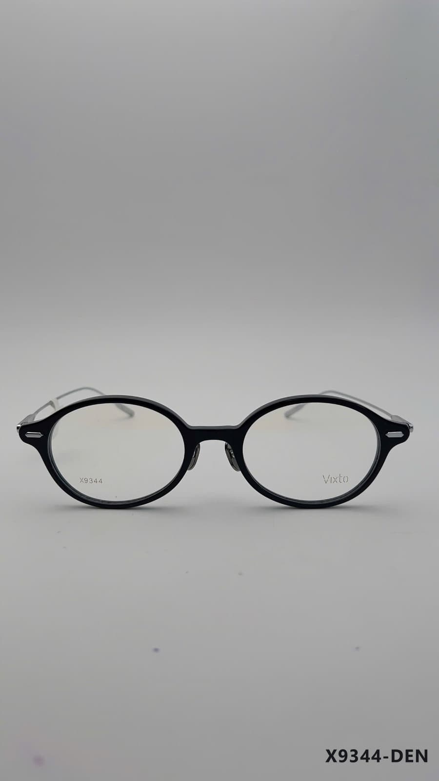 Gọng Oval Kim loại phối nhựa Đen (X9344-DEN)