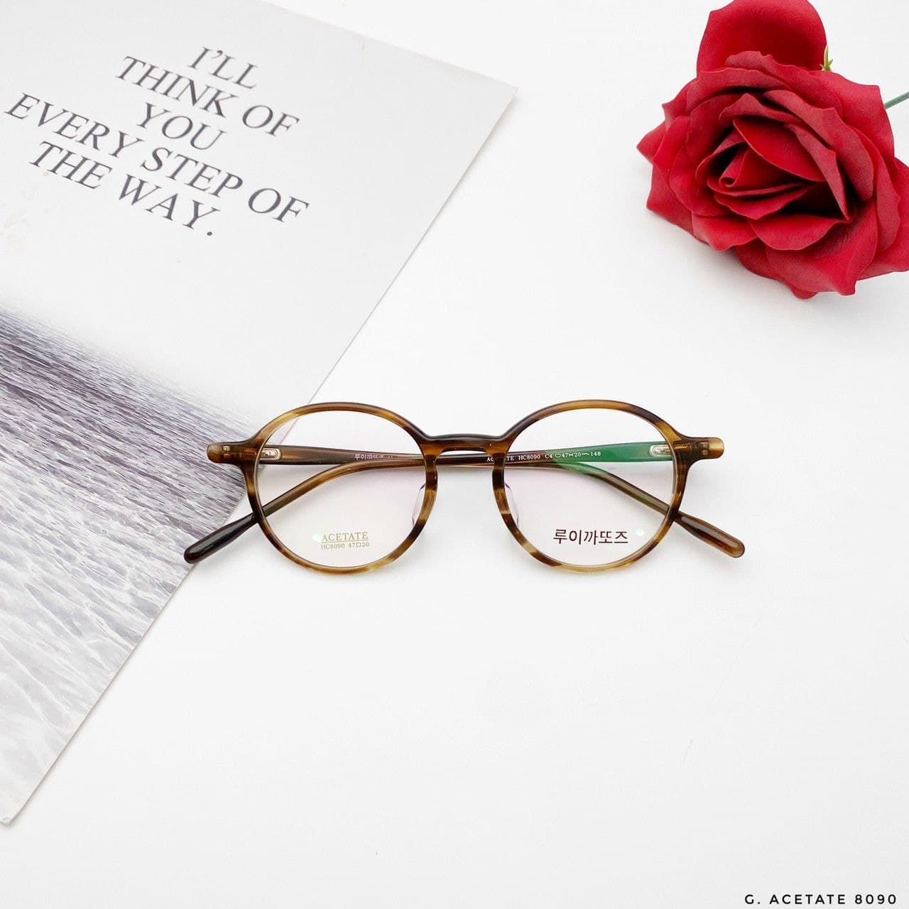 GỌNG KÍNH MẮT TRÒN DESIGN. CAO CẤP ACETATE 8090