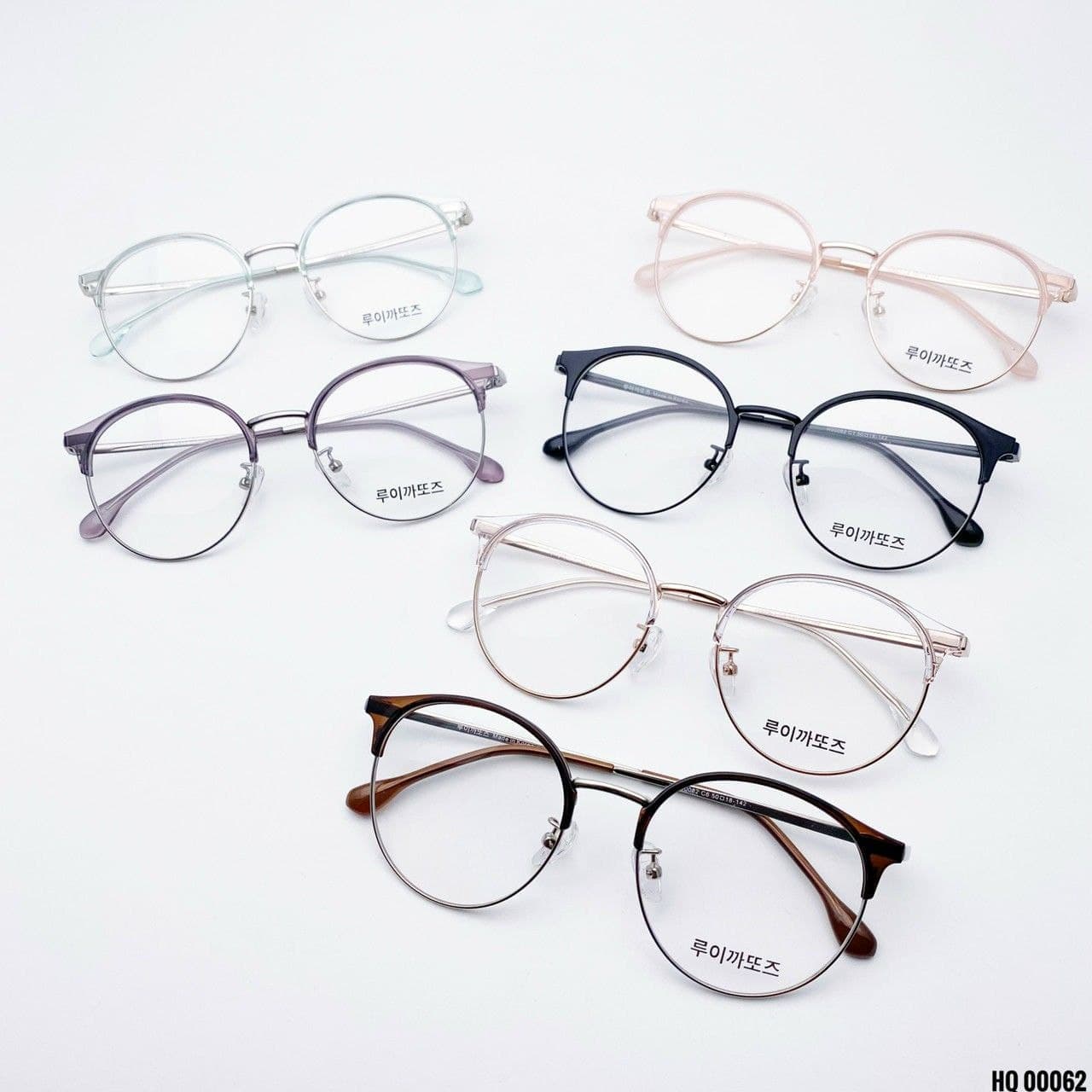 GỌNG KÍNH MẮT TRÒN PHÁ CÁCH VỚI VIỀN NHỰA CAO CẤP ACETATE HQ0062