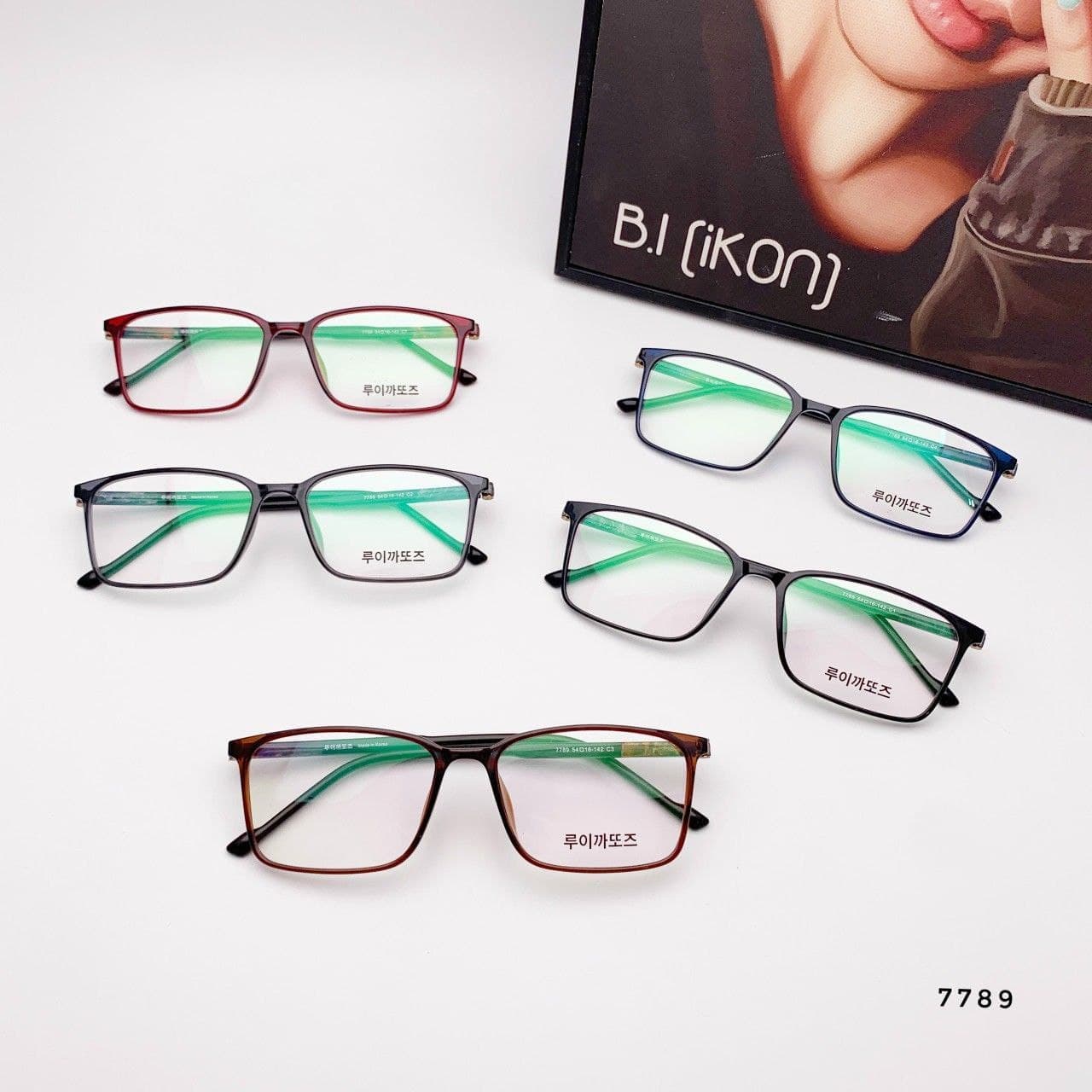 GỌNG KÍNH MẮT VUÔNG DESIGN. NHỰA CAO CẤP ACETATE 7789