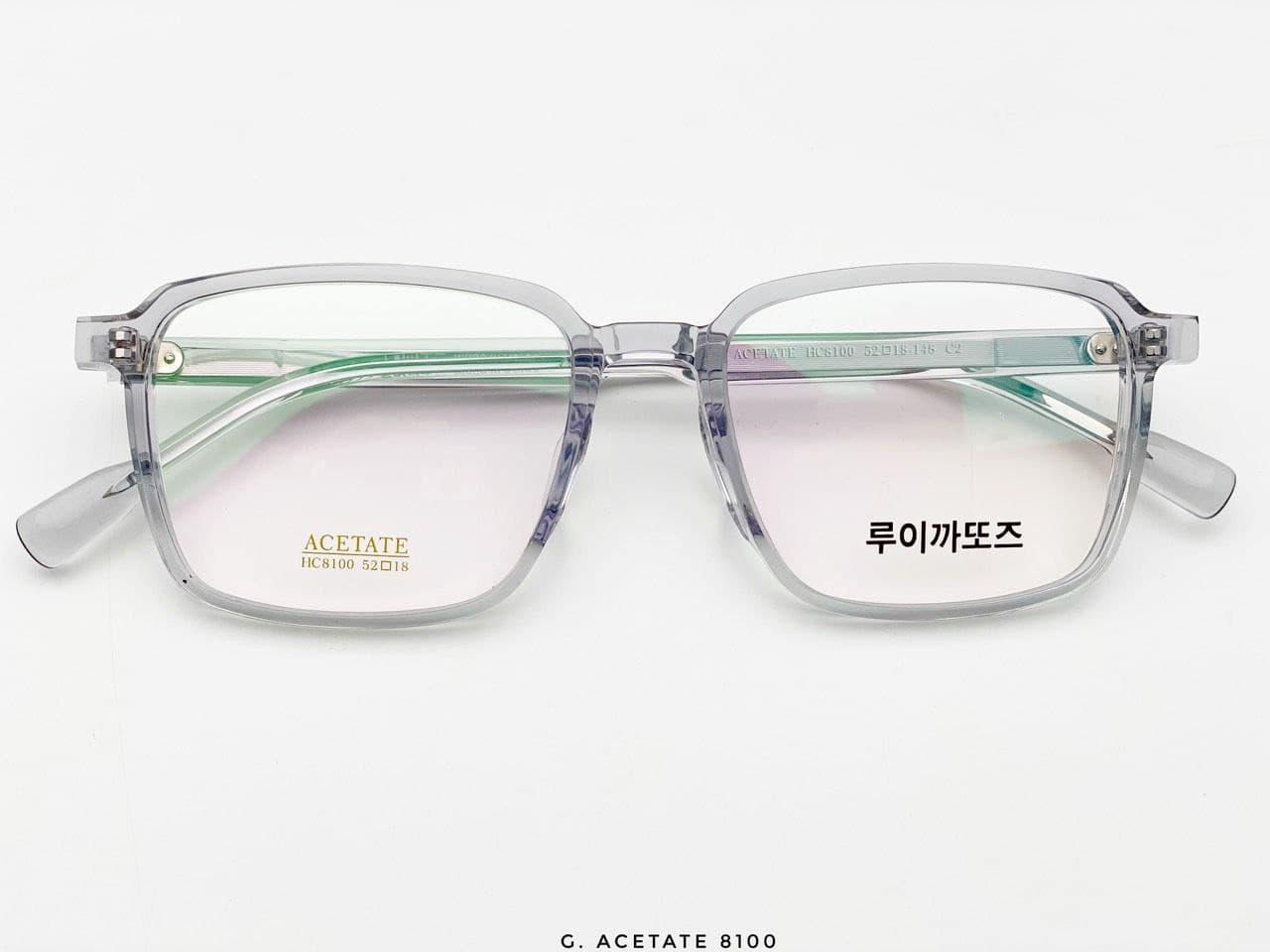 GỌNG KÍNH MẮT VUÔNG. NHỰA CAO CẤP ACETATE 8100