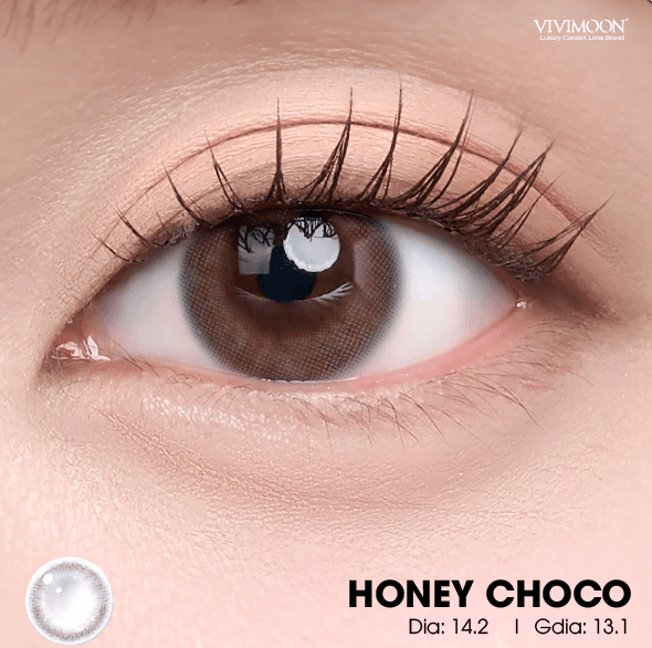 Honey Choco Vỉ - Về Vivimoon Breathable Contact Lens HONEY CHOCO