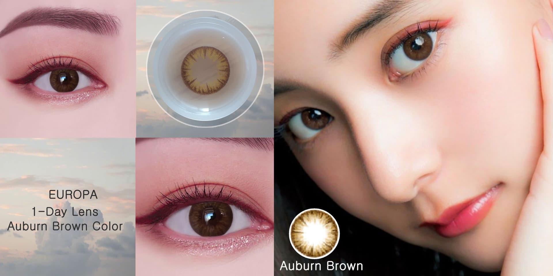 KÍNH ÁP TRÒNG 1 NGÀY MÀU NÂU. BROWN 1 DAY