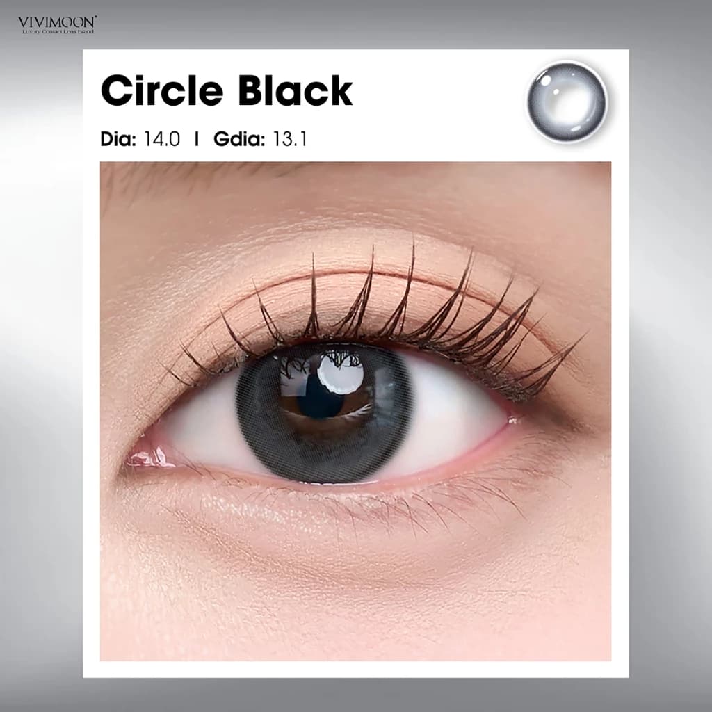 KÍNH ÁP TRÒNG CẬN VIVIMOON KHÓA ẨM MÀU ĐEN TỰ NHIÊN CIRCLE BLACK