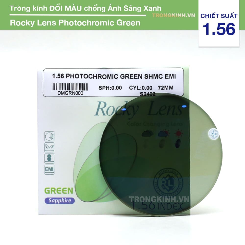 TRÒNG KÍNH ĐỔI MÀU XANH LÁ ROCKY LENS