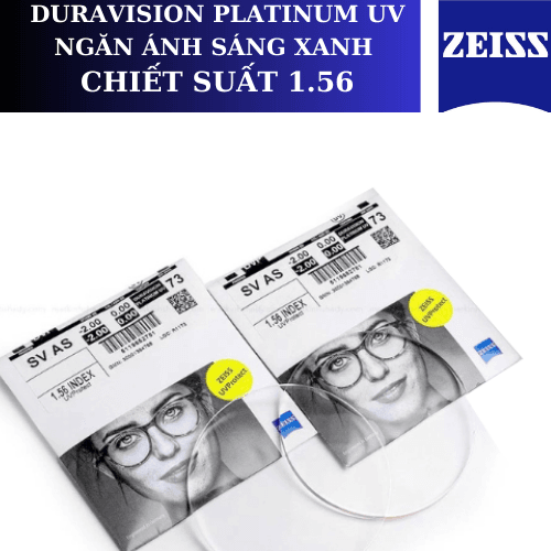 TRÒNG KÍNH CHỐNG ÁNH SÁNG XANH DURAVISION® BLUEPROTECT UV ZEISS 1.56
