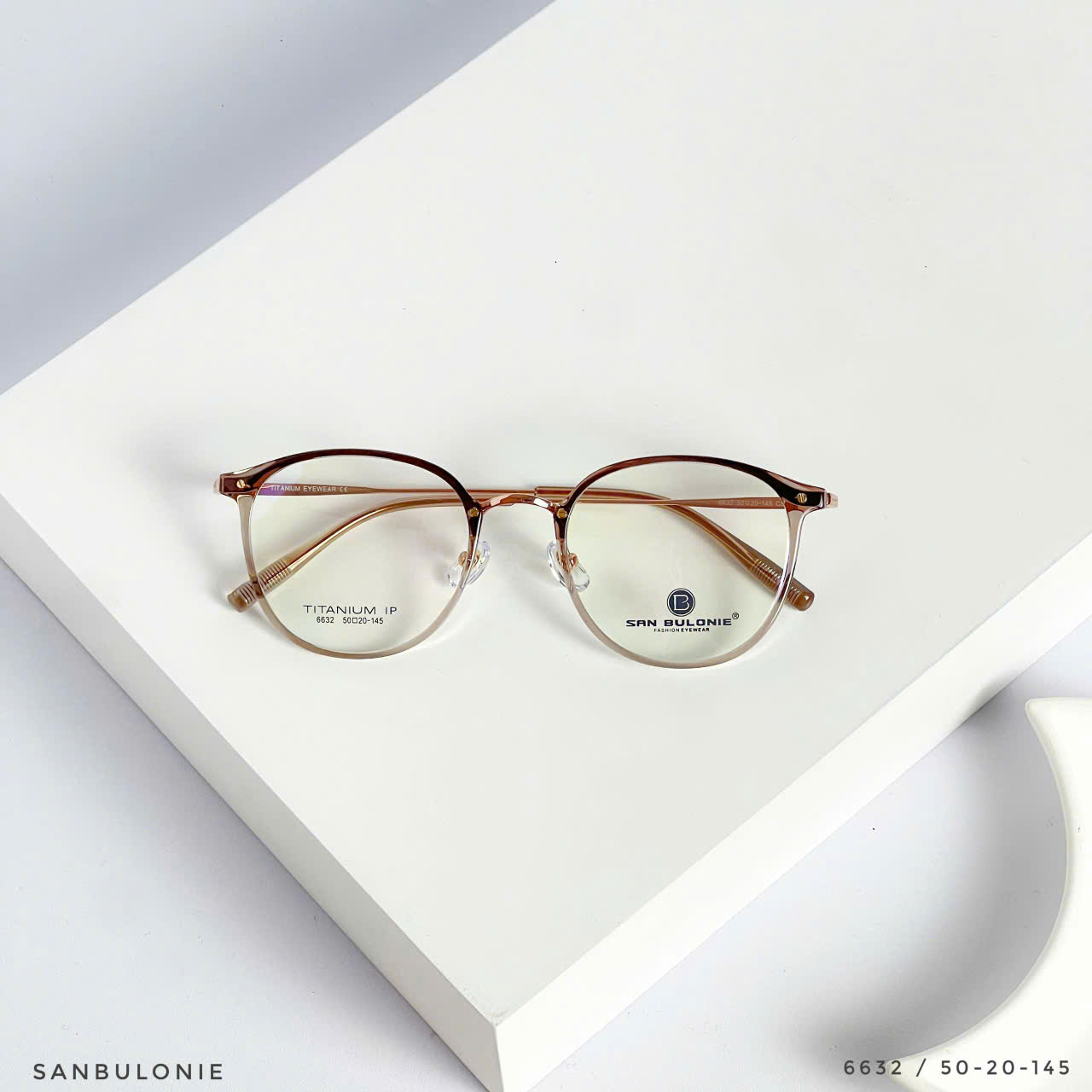 Kính Tròn Titanium SANBULONIE 6632 – Siêu Nhẹ, Tối Giản, Sang Trọng