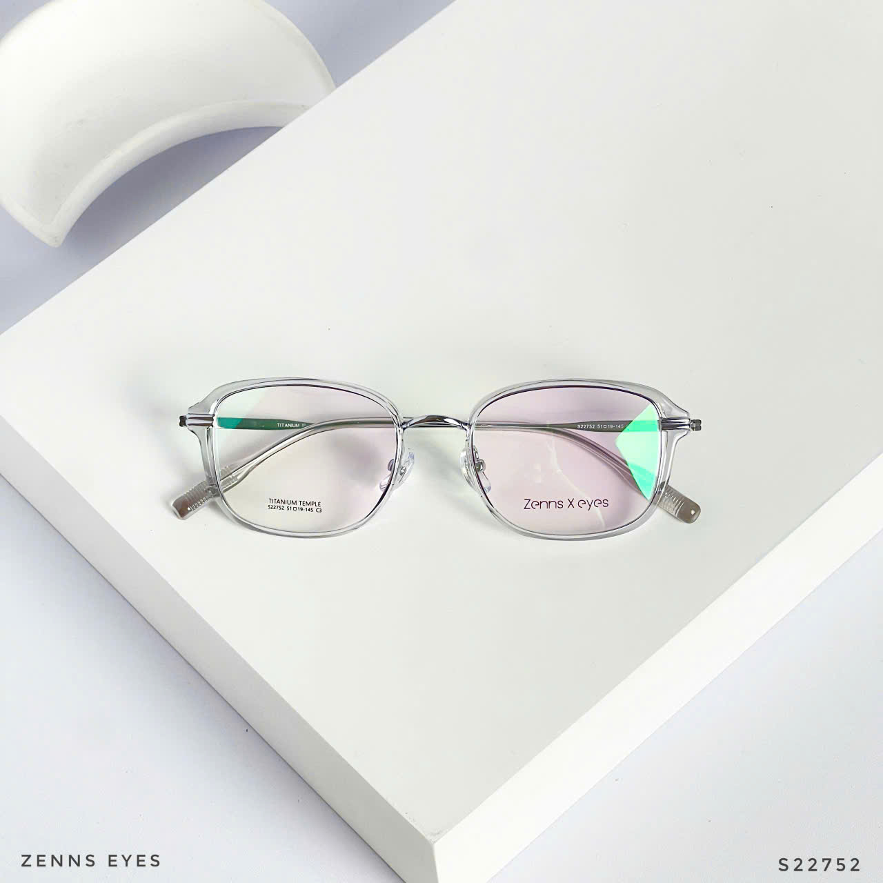 Kính Vuông Zenns Eyes S22752 – Nhẹ Bền, Tối Giản, Thời Trang Hằng Ngày