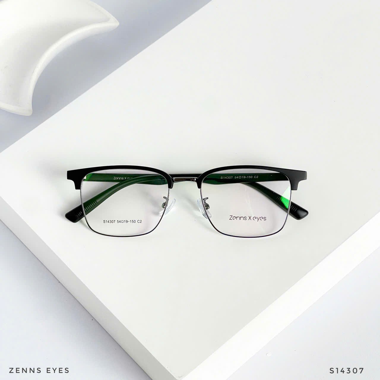 Kính Nửa Viền Zenns Eyes S14307 – Nam Tính, Cứng Cáp, Đeo Cực Nhẹ