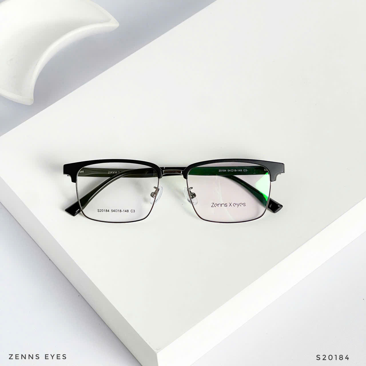 Kính Nửa Viền Vuông Zenns Eyes S20184 – Nam Tính, Nhẹ Bền, Hiện Đại