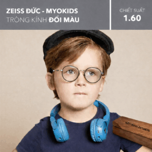TRÒNG KÍNH ĐỔI MÀU KIỂM SOÁT TIẾN TRIỂN CẬN THỊ TRẺ EM ZEISS MYOKIDS PHOTOFUSION X 1.60