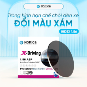 Nottica X5 Series – Chống Ánh Sáng Xanh, Chống Chói / 1.56 ASP Driving Đổi Màu Khói