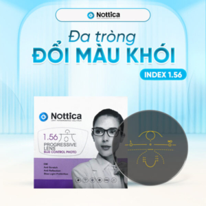 Nottica O5 Series – Đa Tròng Chống Ánh Sáng Xanh/ 1.56 Progressive Đổi Màu Khói