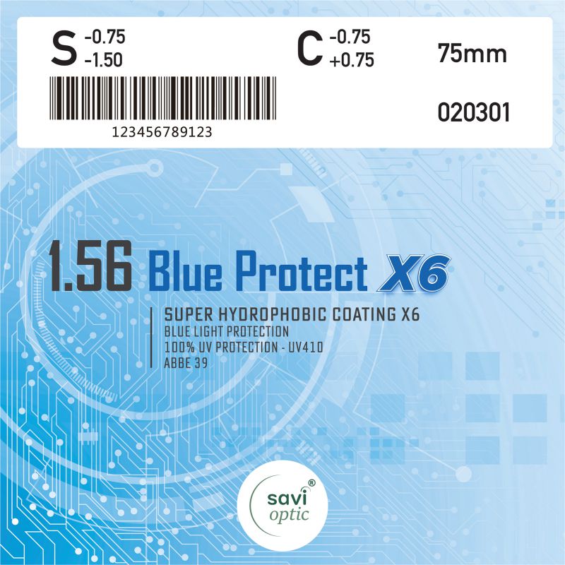 Tròng Savi 1.56 Blue Protect X6