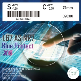 Tròng Savi 1.67 MR7 Blue Protect X6