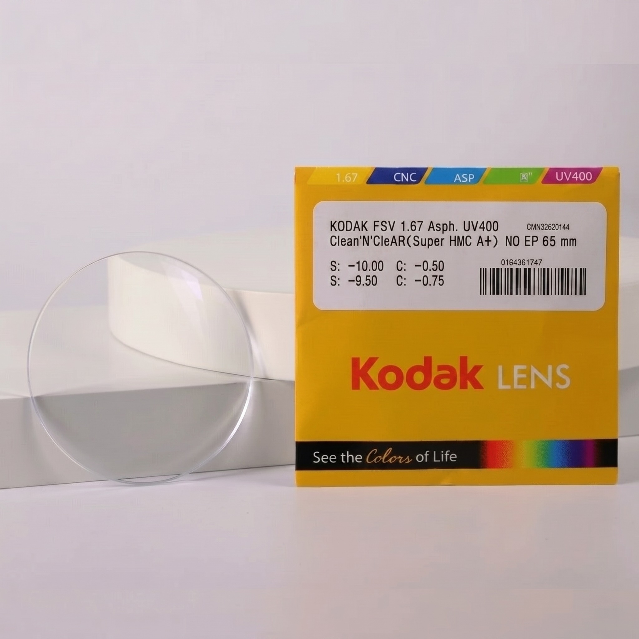 Tròng Kính Siêu Mỏng Kodak FSV 1.67 Asph UV400 Clean'N'CleAR