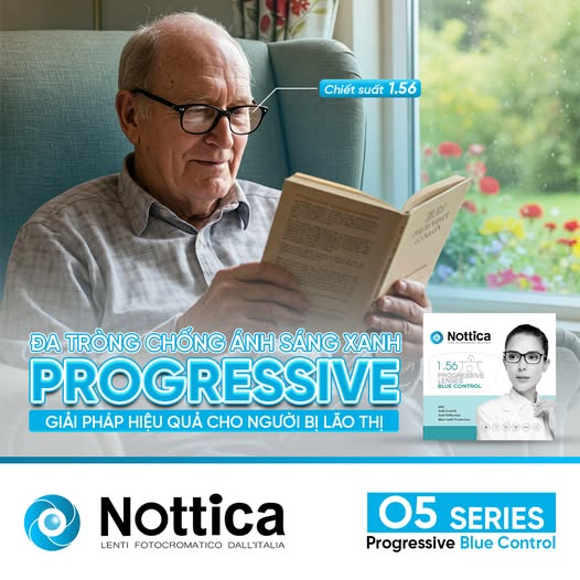 Nottica O5 Series – Đa Tròng Chống Ánh Sáng Xanh / 1.56 Progressive